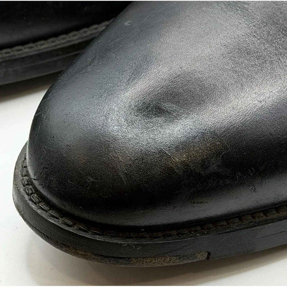 Santoni Men's US Size 8 Black Leather Chelsea Boots Luxury Made In Italy